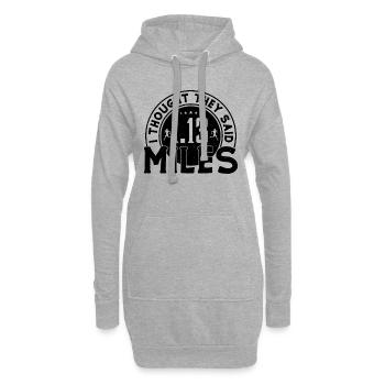 Je pensais qu’ils avaient dit marathonien de course de 1,13 miles - Sweat-shirt à capuche long Femme - gris chiné - Devant