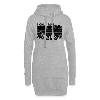 I Only Run Half Marathons Retro Running Marathoner - Hoodie-Kleid - Grau meliert - Vorne