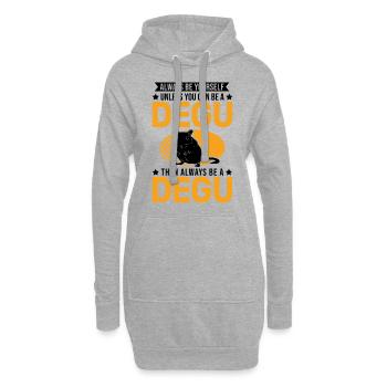 Always be yourself Degu Walddegu - Hoodie-Kleid - Grau meliert - Vorne