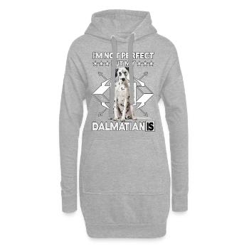 Je ne suis pas parfait mais mon dalmatien est - Sweat-shirt à capuche long Femme - gris chiné - Devant