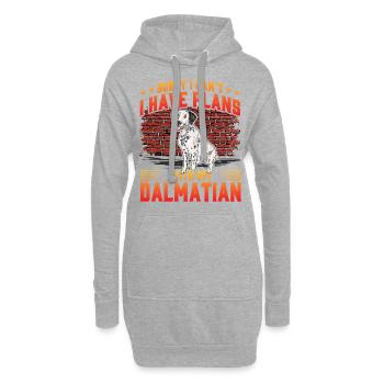 Désolé je ne peux pas j’ai des projets avec mon dalmatien - Sweat-shirt à capuche long Femme - gris chiné - Devant