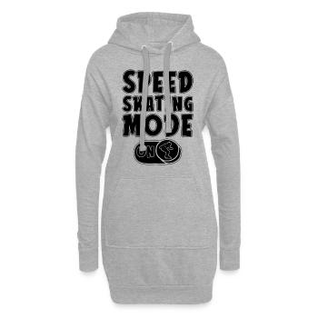 Speed Skating Mode On Winter Sports Speed Skater - Hoodie-Kleid - Grau meliert - Vorne