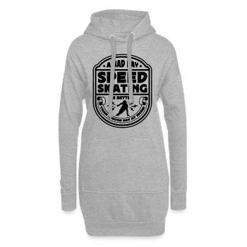 A Bad Day Speed Skating Is Skates Speed Skater - Hoodie-Kleid - Grau meliert - Vorne