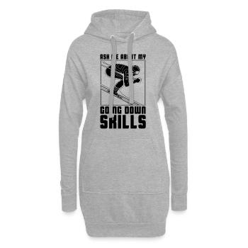 Ask Me About My Going Loves Winter Sports XC Skier - Hoodie-Kleid - Grau meliert - Vorne