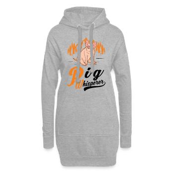 Pigs Whisperer Cadeau Farmer Pig - Sweat-shirt à capuche long Femme - gris chiné - Devant