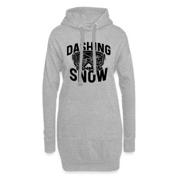 Dashing Through The Snow Loves Ski Racing XC Skier - Hoodie-Kleid - Grau meliert - Vorne