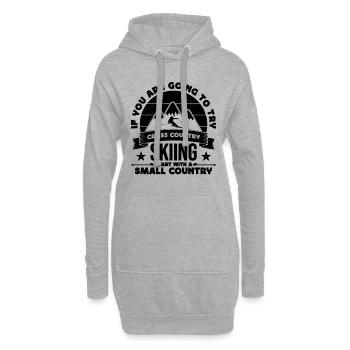 Si vous allez essayer les sports d’hiver XC Skier - Sweat-shirt à capuche long Femme - gris chiné - Devant