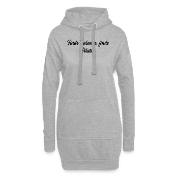 Pilates - Finde Balance, finde Pilates - Hoodie-Kleid - Grau meliert - Vorne