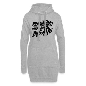 Running Is A Mental Sport Athletic Country Runner - Hoodie-Kleid - Grau meliert - Vorne