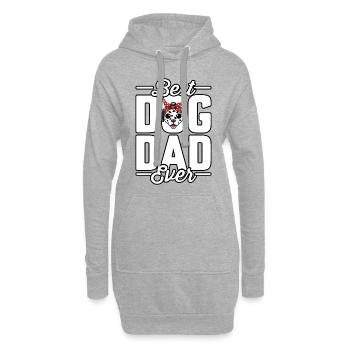 Meilleur chien de père de tous les temps - Sweat-shirt à capuche long Femme - gris chiné - Devant