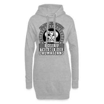 Tous les chiens ont été créés égaux aux dalmatiens créés par Dieu - Sweat-shirt à capuche long Femme - gris chiné - Devant