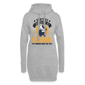 Cadeau Skunk - Sweat-shirt à capuche long Femme - gris chiné - Devant