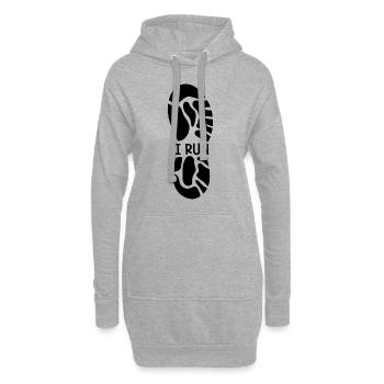 I Run Loves Marathon Race Running Country Runner - Hoodie-Kleid - Grau meliert - Vorne