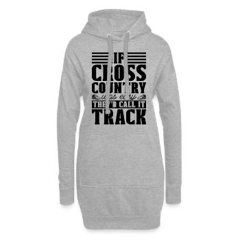 Si le cross-country était un coureur de marathon - Sweat-shirt à capuche long Femme - gris chiné - Devant
