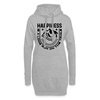 Happiness Is A Long Run Ultra Running Trail Runner - Hoodie-Kleid - Grau meliert - Vorne