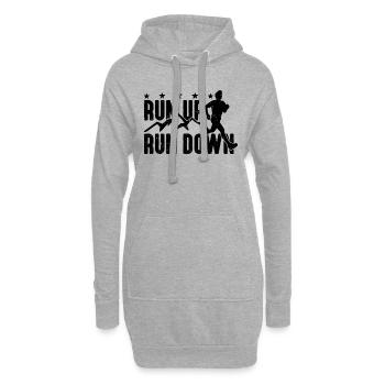 Run Up Run Down aime Ultra Running Trail Runner - Sweat-shirt à capuche long Femme - gris chiné - Devant