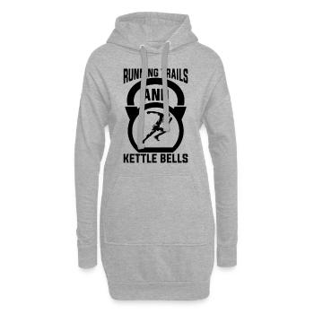 Sentiers de course et marathonien Trail Runner - Sweat-shirt à capuche long Femme - gris chiné - Devant