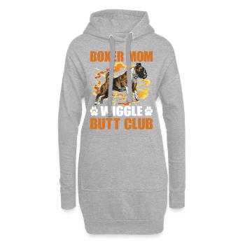 Boxer Maman Wiggle Butt Club - Sweat-shirt à capuche long Femme - gris chiné - Devant