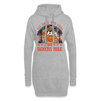 Tous les chiens sont cool mais les boxeurs règnent - Sweat-shirt à capuche long Femme - gris chiné - Devant