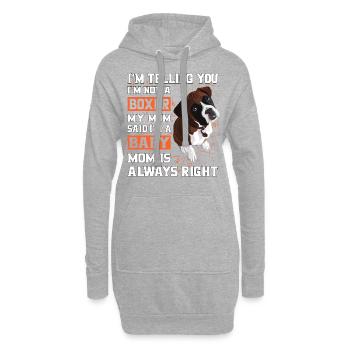 Boxer Bébé Boxer Maman - Sweat-shirt à capuche long Femme - gris chiné - Devant
