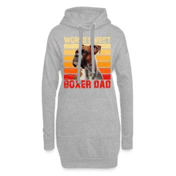 World's best Boxer Dad - Hoodie-Kleid - Grau meliert - Vorne