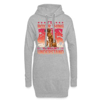 C’est un truc de boxeur que vous ne comprendriez pas - Sweat-shirt à capuche long Femme - gris chiné - Devant