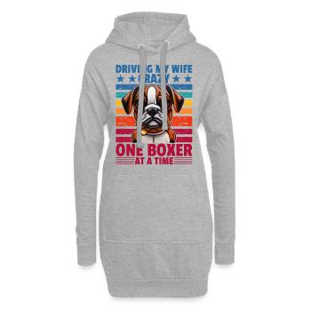 Rendre ma femme folle un boxeur à la fois - Sweat-shirt à capuche long Femme - gris chiné - Devant