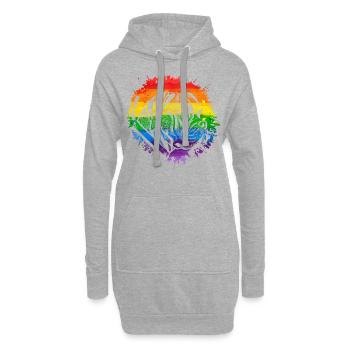 Boxeur - Sweat-shirt à capuche long Femme - gris chiné - Devant