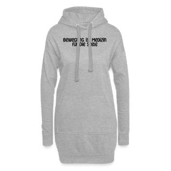 Pilates - Bewegung ist Medizin für die Seele - Hoodie-Kleid - Grau meliert - Vorne