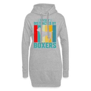 Easily distracted by boxers - Hoodie-Kleid - Grau meliert - Vorne