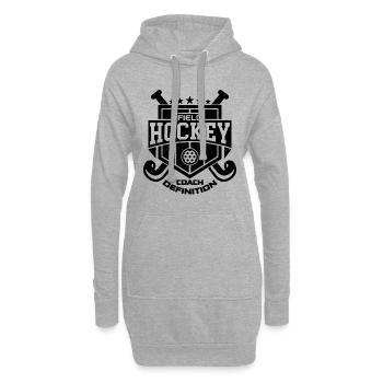Field Hockey Coach Retro Floor Ball Hockey Player - Hoodie-Kleid - Grau meliert - Vorne