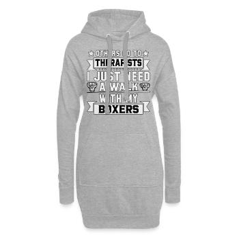 Boxers - Hoodie-Kleid - Grau meliert - Vorne
