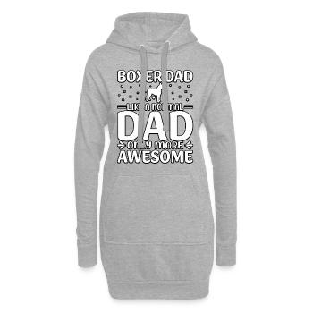 Boxer dad like a normal dad only more awesome - Hoodie-Kleid - Grau meliert - Vorne