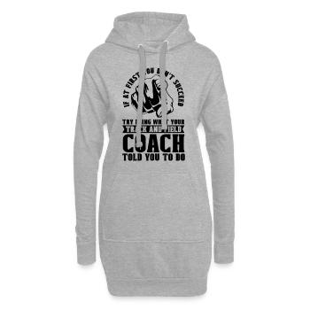 Si au début vous ne réussissez pas, essayez Runner Sprinter - Sweat-shirt à capuche long Femme - gris chiné - Devant