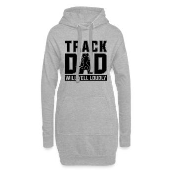 Track Dad Will Yell Loudly Athletic Race Sprinter - Hoodie-Kleid - Grau meliert - Vorne