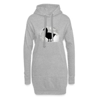Geese Moon Goose breeder Goose goose - Hoodie Dress - heather grey - Front