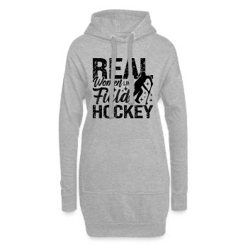 Real Women Like Field Hockey Goalie Hockey Player - Hoodie-Kleid - Grau meliert - Vorne