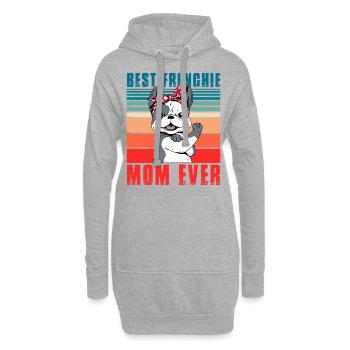 Meilleure Frenchie Mom Ever Bulldog - Sweat-shirt à capuche long Femme - gris chiné - Devant
