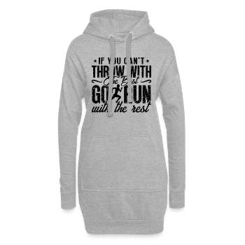 If You Can't Throw With The Best Training Sprinter - Hoodie-Kleid - Grau meliert - Vorne