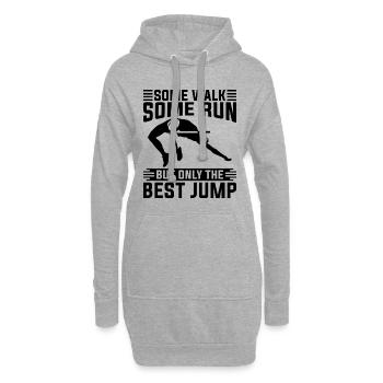 Some Walk Some Run Pole Vault Jumping High Jumper - Hoodie-Kleid - Grau meliert - Vorne