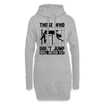 Those Who Don't Jump Will Gymnastics High Jumper - Hoodie-Kleid - Grau meliert - Vorne