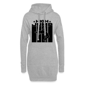 Saut en hauteur Retro aime courir le lancer du poids - Sweat-shirt à capuche long Femme - gris chiné - Devant