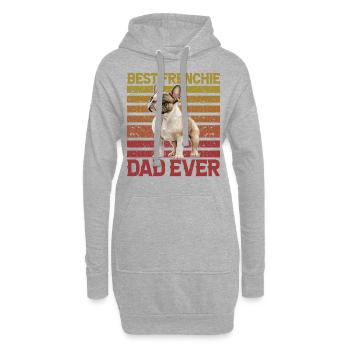 Best Frenchie Dad Ever - Hoodie-Kleid - Grau meliert - Vorne