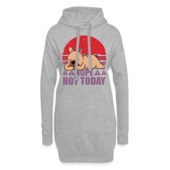 Nope not today - Hoodie-Kleid - Grau meliert - Vorne