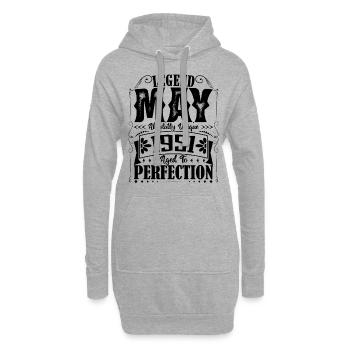 Mai 1951. Geburtstag Mai 1951. Geschenk Mai 1951. - Hoodie-Kleid - Grau meliert - Vorne