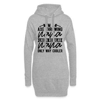 I'm An Axe Throwing Nana Woodworker Axe Thrower - Hoodie-Kleid - Grau meliert - Vorne