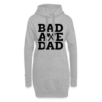 Bad Axe Dad Hatchet Throwing Bullseye Axe Thrower - Sweat-shirt à capuche long Femme - gris chiné - Devant