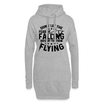 Ne laissez pas la peur de l’amour du saut à la perche en saut en hauteur - Sweat-shirt à capuche long Femme - gris chiné - Devant