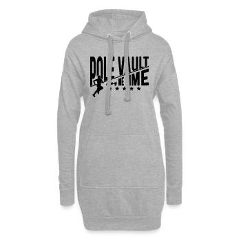 Le saut à la perche est mon saut à la perche en saut en hauteur - Sweat-shirt à capuche long Femme - gris chiné - Devant