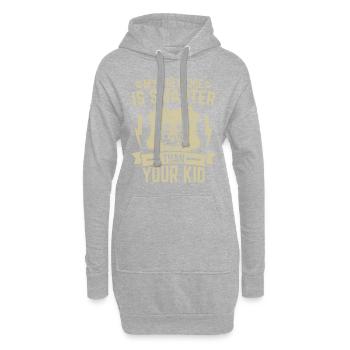 Mon Frenchie est plus intelligent que votre enfant - Sweat-shirt à capuche long Femme - gris chiné - Devant